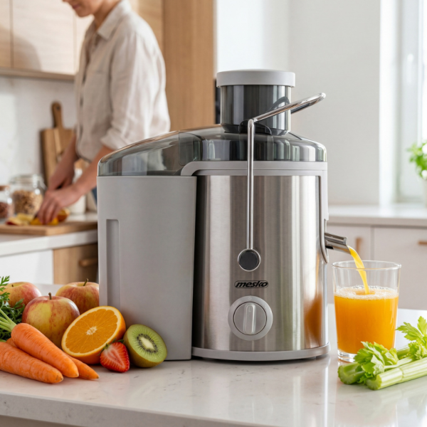 Компактна сокоизстисквачка Mesko MS 4126 - Здравословен сок за секунди – 600W мощност и миене в съдомиялна