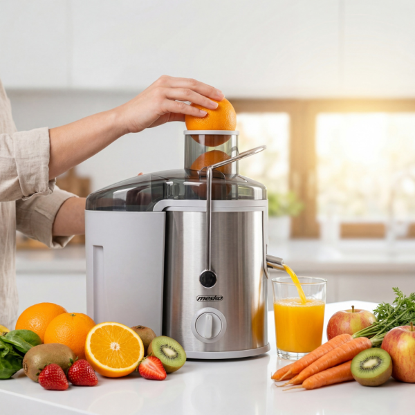 Компактна сокоизстисквачка Mesko MS 4126 - Здравословен сок за секунди – 600W мощност и миене в съдомиялна 5