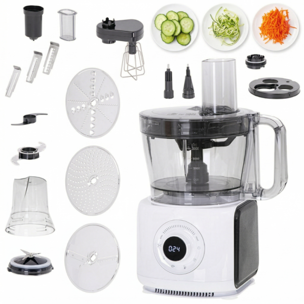 Кухненски робот 12 в 1 с LCD дисплей, 1000W – Смесва, реже, мели и прави смути за секунди 1