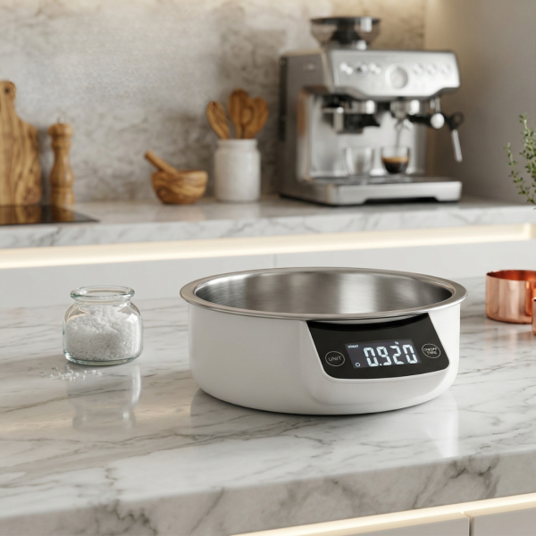 Дигитална кухненска везна до 5 кг – LCD дисплей, купа от неръждаема стомана и ТАРА функция