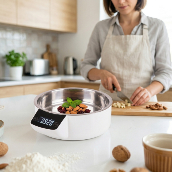 Дигитална кухненска везна до 5 кг – LCD дисплей, купа от неръждаема стомана и ТАРА функция 7