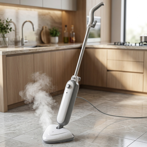 Мощен парен моп 1300W – дълбоко почистване, 25 г/мин пара и приставка за килими, почистване без химикали 1