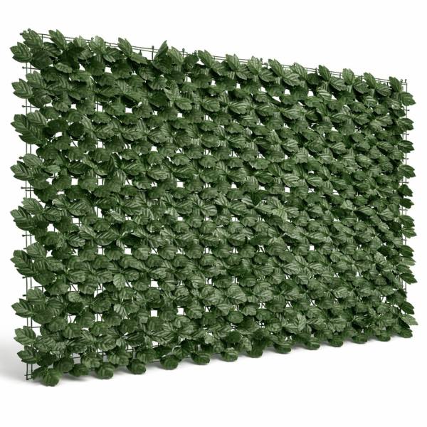 Изкуствен жив плет от бръшлян 1.5 x 3 м – UV устойчив, плътна зелена стена за балкон и ограда
