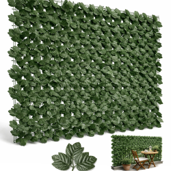 Изкуствен жив плет от бръшлян 1.5 x 3 м – UV устойчив, плътна зелена стена за балкон и ограда