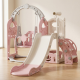 Детска розова пързалка с люлка 3 в 1 – за дома и двора, стабилна и безопасна конструкция 3