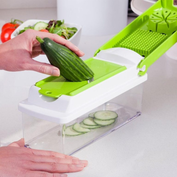 Кухненско Ренде за зеле, моркови с контейнер - Nicer Dicer Plus от 13 части TV32