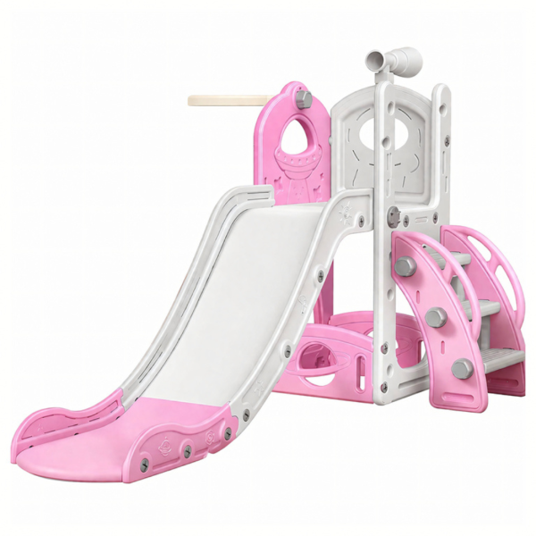 Самостоятелна детска пързалка със стълба 3 в 1 – за вътрешна и външна употреба, безопасна и стабилна