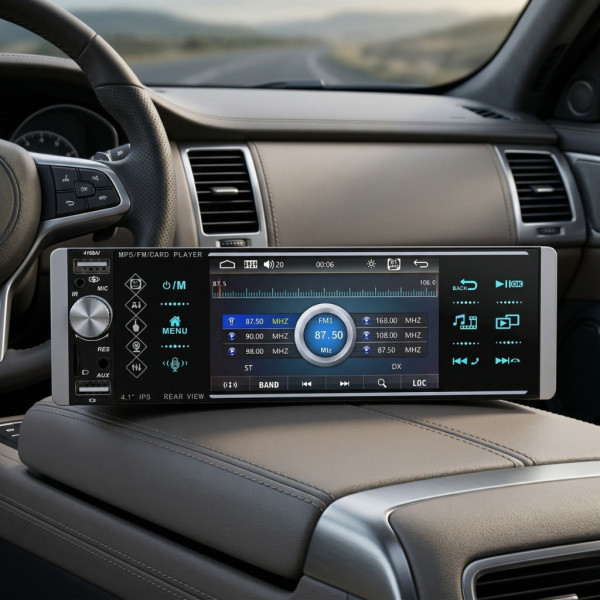 Авторадио Pioneer 4168T 1DIN с 4.1" Сензорен екран, Bluetooth, 3x USB, Mirror Link, Камера за задно виждане, MP5 плеър, FM Радио