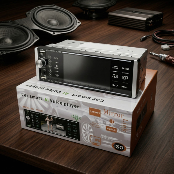 Авторадио Pioneer 4168T 1DIN с 4.1" Сензорен екран, Bluetooth, 3x USB, Mirror Link, Камера за задно виждане, MP5 плеър, FM Радио