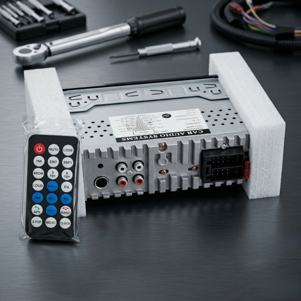 Автомобилно радио MP3 плеър с Bluetooth, USB, AUX и дистанционно – 4x55W