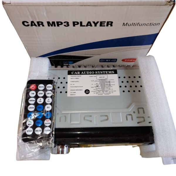 Автомобилно радио MP3 плеър с Bluetooth, USB, AUX и дистанционно – 4x55W