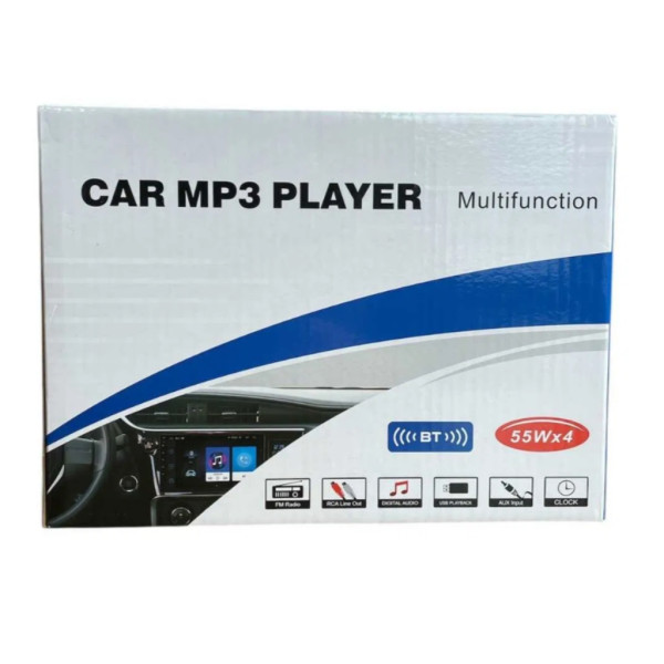 Автомобилно радио MP3 плеър с Bluetooth, USB, AUX и дистанционно – 4x55W 12
