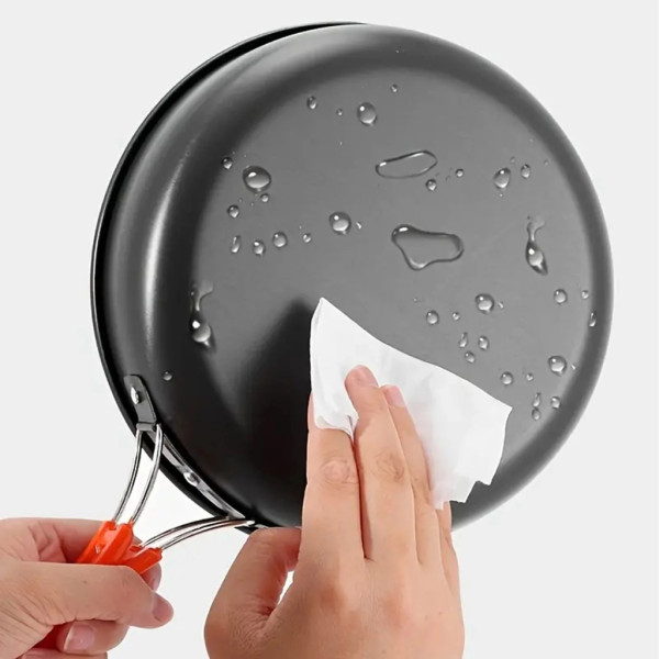 Къмпинг комплект за готвене XXL от 15 части – Пълен сет от анодиран алуминий