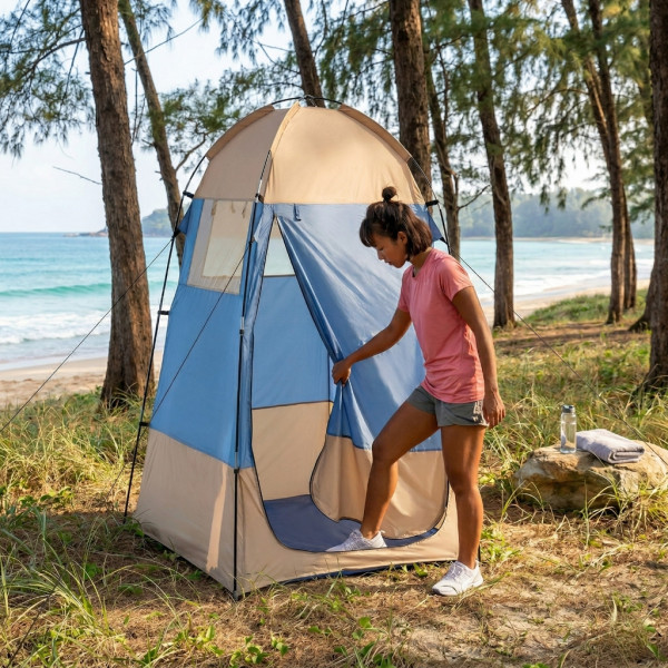 Универсална палатка за къмпинг, плаж, съблекалня или душ - 110x110x190 см, UV защита 2