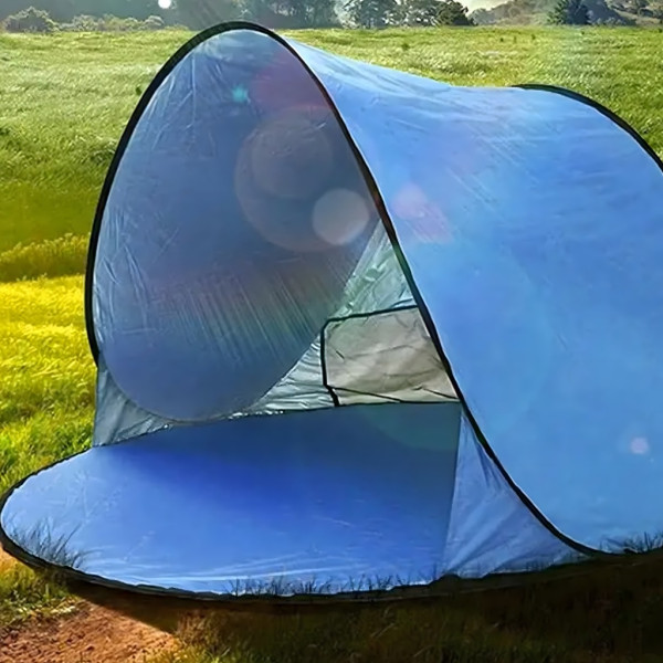 Автоматична плажна палатка с параван, UV защита 30+, 150x150x90 см 5