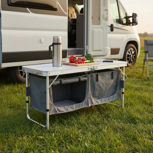 Сгъваем къмпинг шкаф – компактен, здрав и идеален за перфектен ред на открито