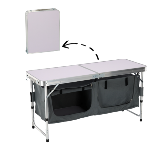 Сгъваем къмпинг шкаф – компактен, здрав и идеален за перфектен ред на открито