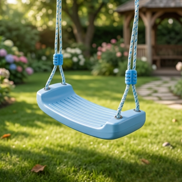 Детска градинска синя люлка – здрава, безопасна и регулируема до 75 кг 1