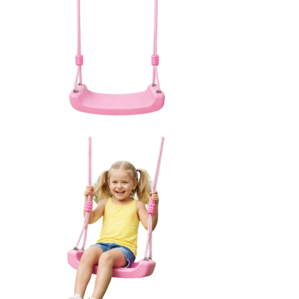 Детска градинска розова люлка – здрава, безопасна и регулируема до 75 кг