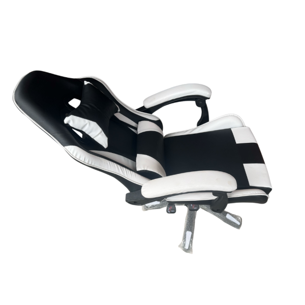 Ергономичен офис и геймърски бял стол – Максимален комфорт за гърба и врата, регулируем