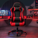Ергономичен офис и геймърски червен стол – Максимален комфорт за гърба и врата, регулируем 2