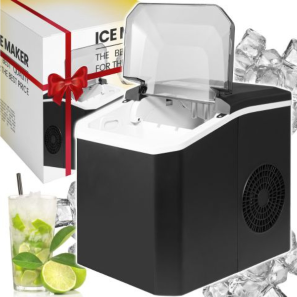 Ледогенератор с дисплей и авто почистване 12 кг/ден – експресен лед за напитки 9