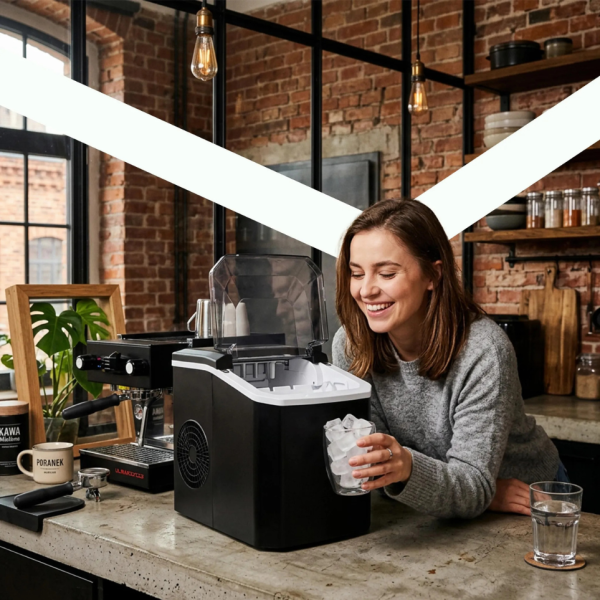 Ледогенератор с дисплей и авто почистване 12 кг/ден – експресен лед за напитки 5