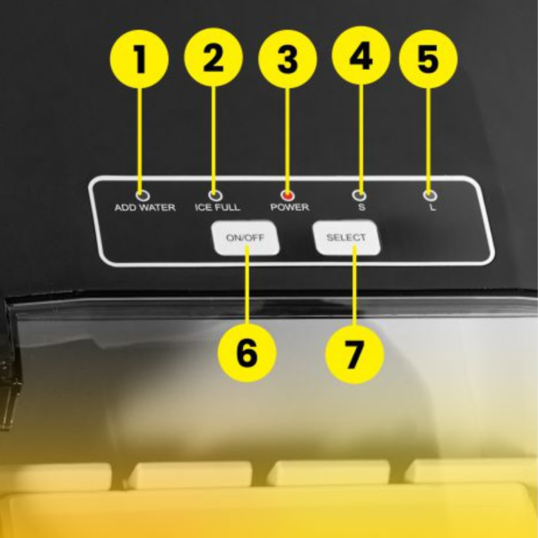Ледогенератор с дисплей и авто почистване 12 кг/ден – експресен лед за напитки 7
