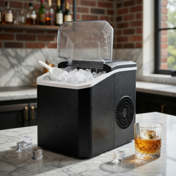 Ледогенератор с дисплей и авто почистване 12 кг/ден – експресен лед за напитки 1