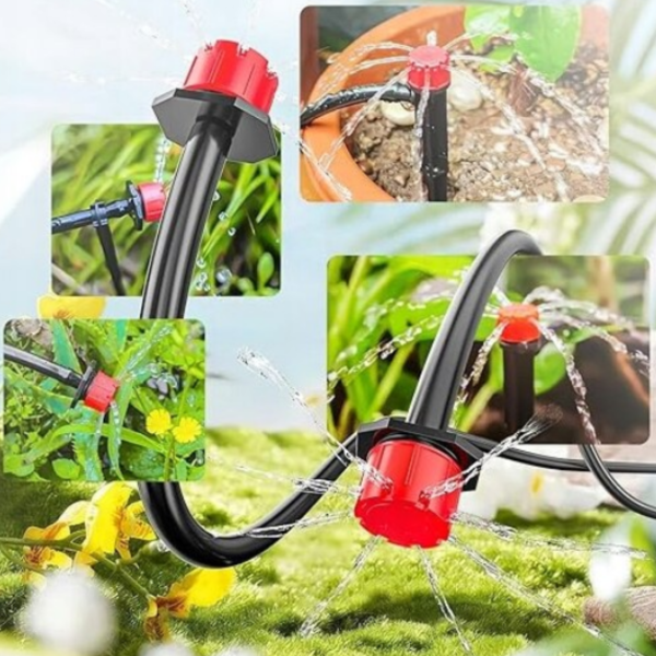 Комплект за капково напояване 25 м – пълен сет с регулируеми дюзи