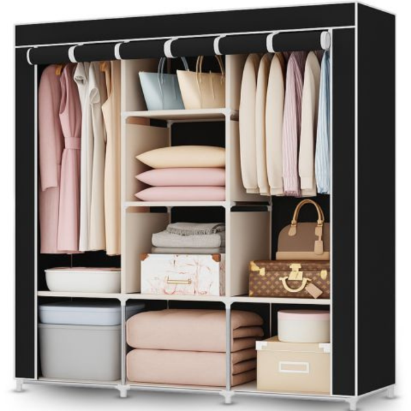 Сгъваем текстилен гардероб XXL 170x170x45 см – просторен, здрав и практичен