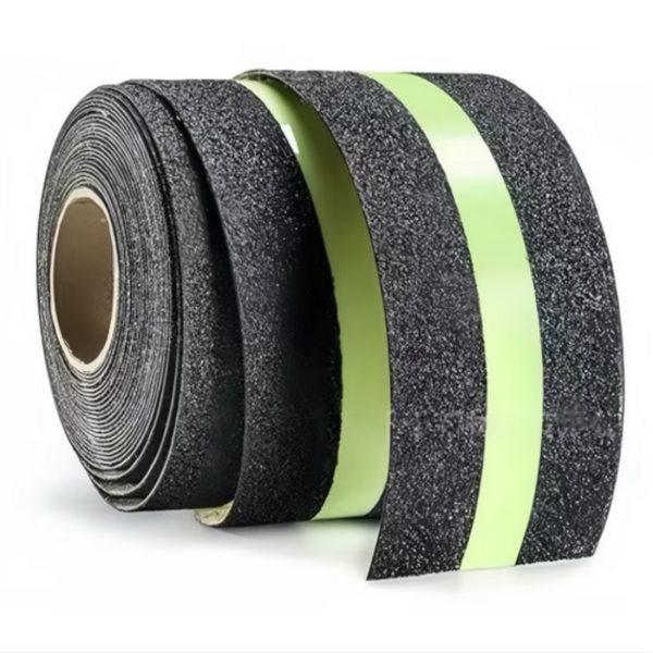 Противоплъзгаща флуоресцентна лента 5 м x 5 см – светеща в тъмното, максимална безопасност