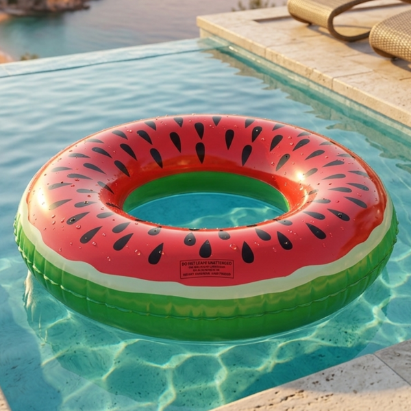 Надуваем пояс Диня 120 см – здрав PVC, атрактивен летен дизайн за плаж и басейн