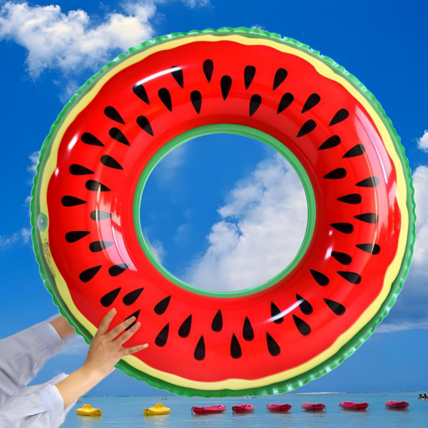 Надуваем пояс Диня 120 см – здрав PVC, атрактивен летен дизайн за плаж и басейн