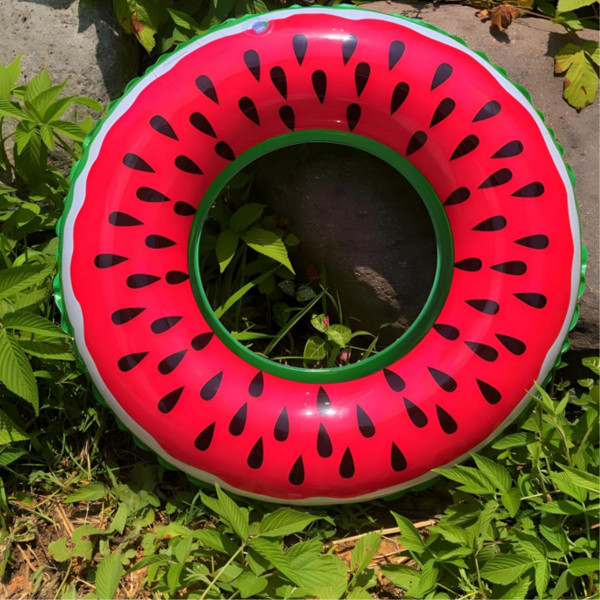 Надуваем пояс Диня 120 см – здрав PVC, атрактивен летен дизайн за плаж и басейн 4