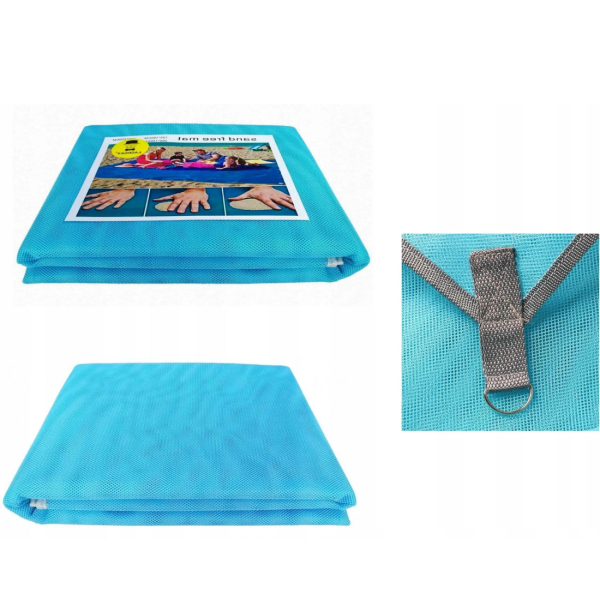 Плажна постелка без пясък XXL – двуслойна мрежа, водоустойчива, лека и компактна за плаж, къмпинг и пикник