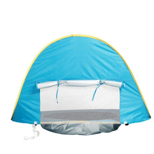 Саморазгъваща плажна палатка с детски басейн 2в1 – UV защита, водоустойчива и преносима, идеална за плаж и градина