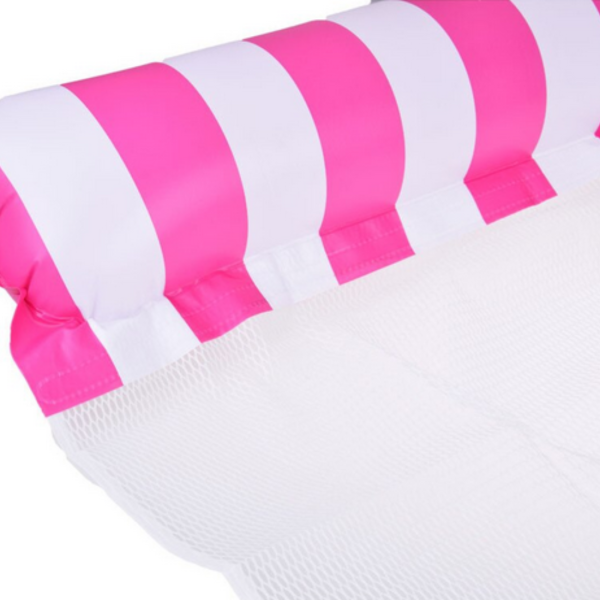 Надуваем шезлонг с водна мрежа 120x70 см – Розов, комфорт и охлаждане във водата