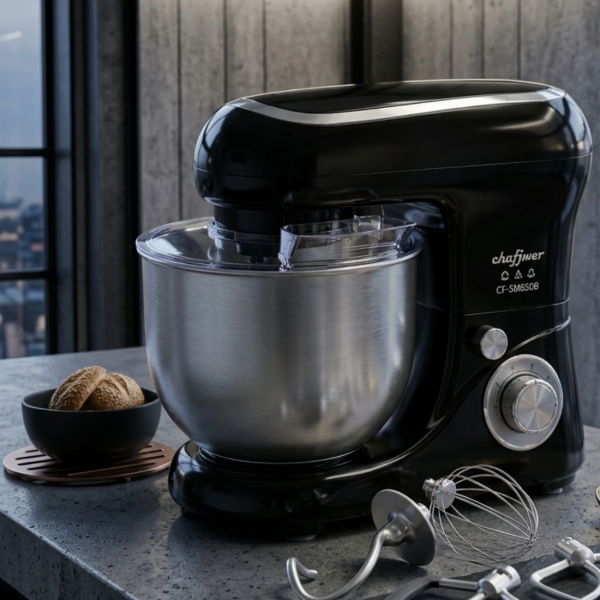 Планетарен миксер 1600W с 6.5L купа – мощност за перфектно тесто, кремове и десерти