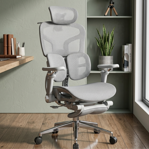 Ергономичен геймърски стол до 240 кг с 6D подлакътници и наклон 135° – максимален комфорт и стабилност