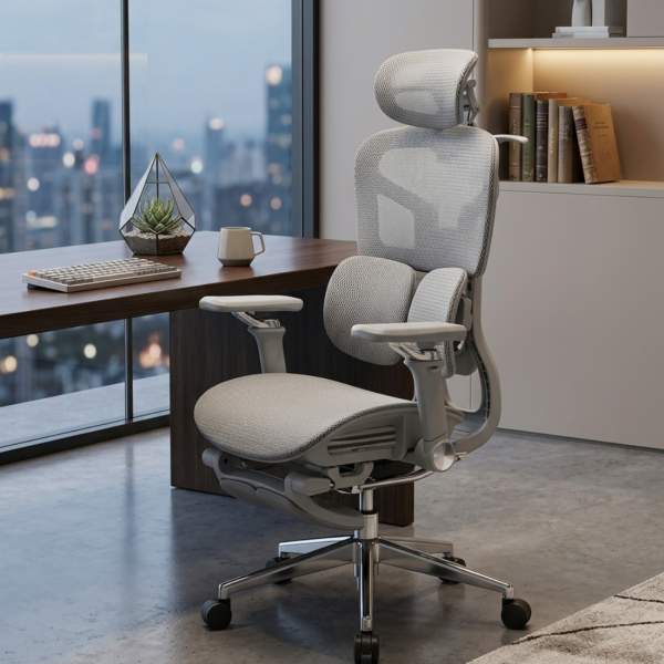 Ергономичен геймърски стол до 240 кг с 6D подлакътници и наклон 135° – максимален комфорт и стабилност