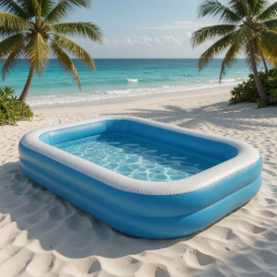 Надуваем семеен басейн 200x150 см + компактна електрическа помпа