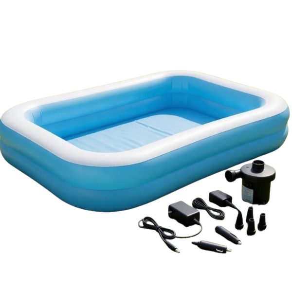 Надуваем семеен басейн 200x150 см + компактна електрическа помпа 10