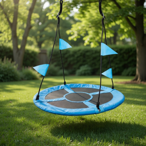 Люлка "Щъркелово гнездо" в син цвят — здрава, удобна и подходяща за деца и възрастни до 150 кг 1