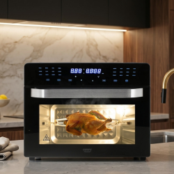 Многофункционален фритюрник с горещ въздух 30L - Мощна 2200W фурна с конвекция, 24 програми