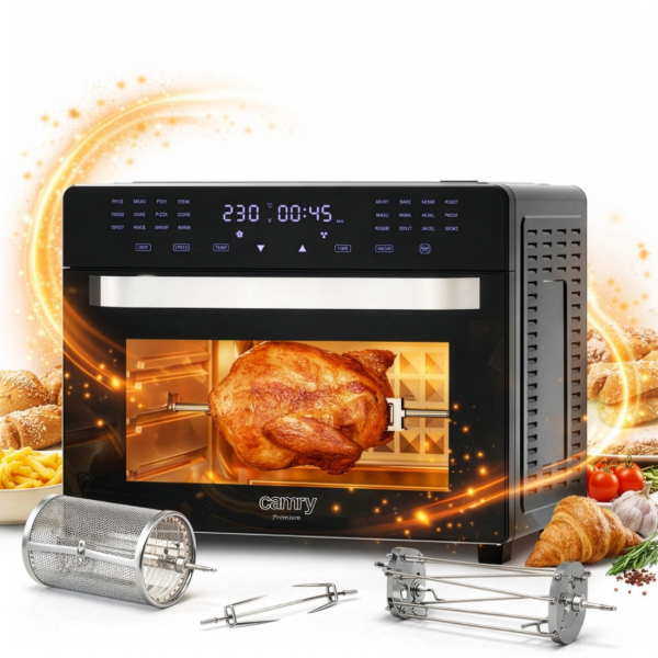 Многофункционален фритюрник с горещ въздух 30L - Мощна 2200W фурна с конвекция, 24 програми 4