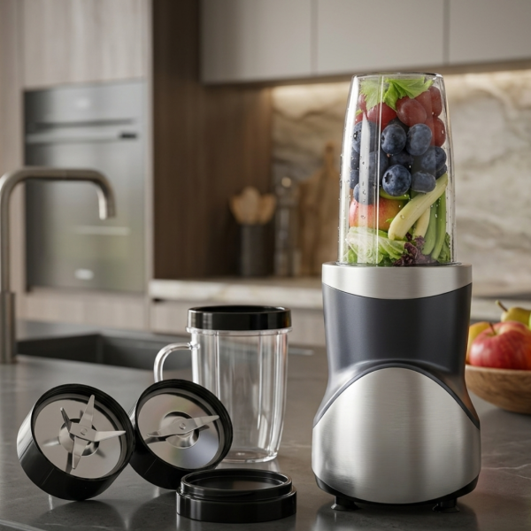 Мощен блендер за смутита с пълен комплект чаши и бутилки - BPA Free, импулсен режим 2