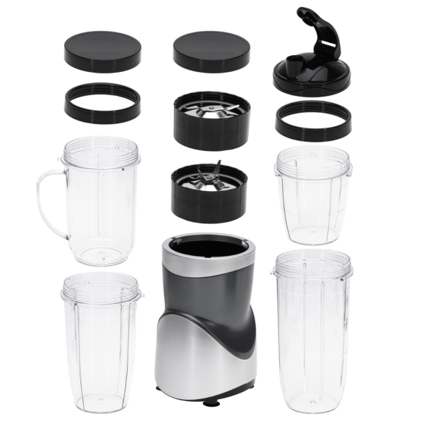 Мощен блендер за смутита с пълен комплект чаши и бутилки - BPA Free, импулсен режим 10