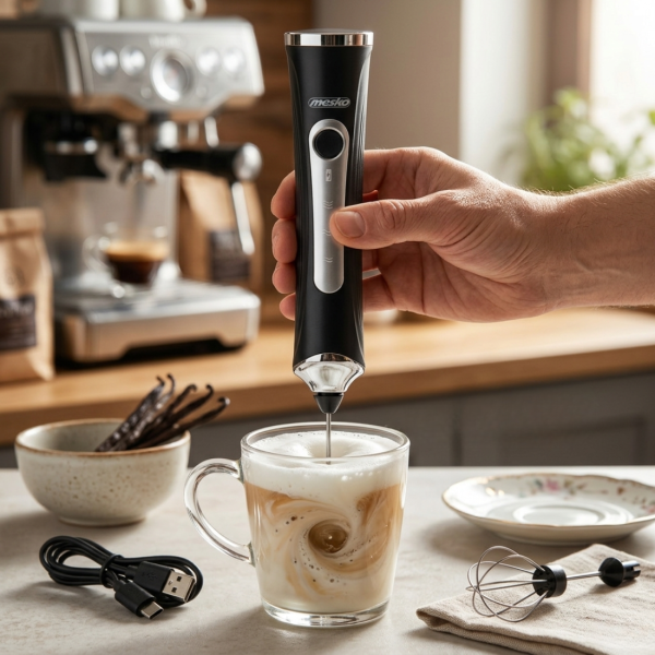 Акумулаторен разпенител за мляко и миксер 2 в 1 – мощен, безжичен, 3 скорости 2