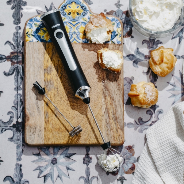 Акумулаторен разпенител за мляко и миксер 2 в 1 – мощен, безжичен, 3 скорости 4